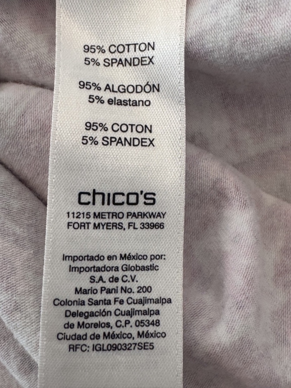 Chico's Pink Paisley Patchwork Tunic Blouse V-Neck Cotton Stretch Size 3 / US XL - Picture 5 of 5